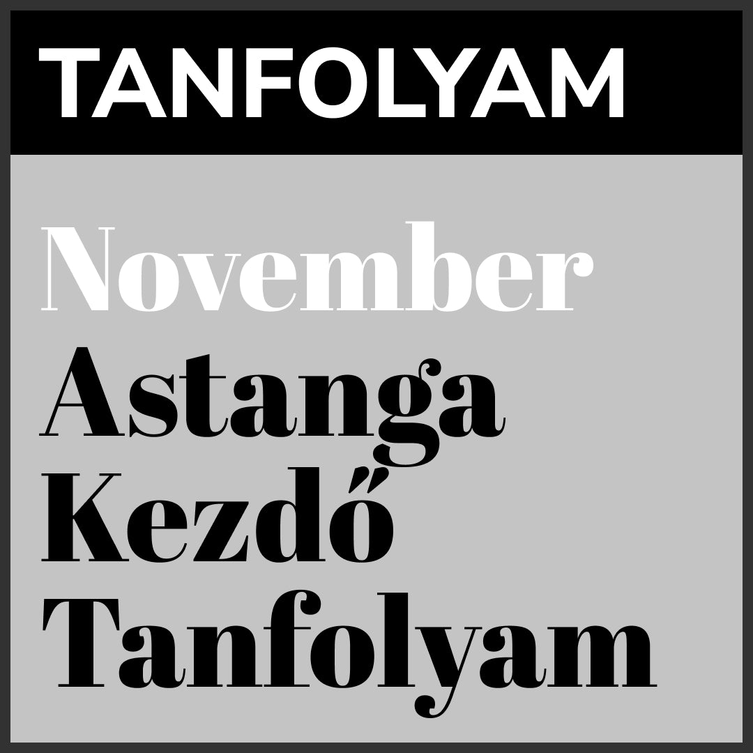 Astanga kezdő tanfolyam - NOVEMBER