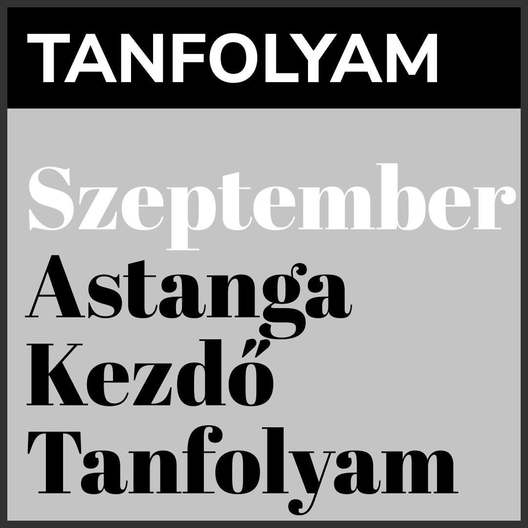 Astanga kezdő tanfolyam - SZEPTEMBER